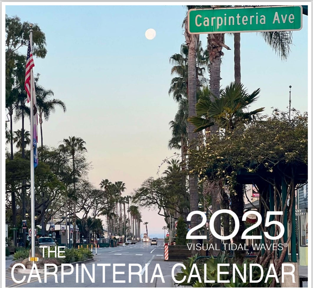 One of my most favorite views of Carpinteria is crossing Linden and Carpinteria Avenue and seeing the corridor of the ocean at the end of Linden, especially when the moon is setting into the morning pinkaliscious sky.  Heading into my 50th year of life living in Carpinteria is pretty fantabulous and I try to celebrate this glorious place daily!